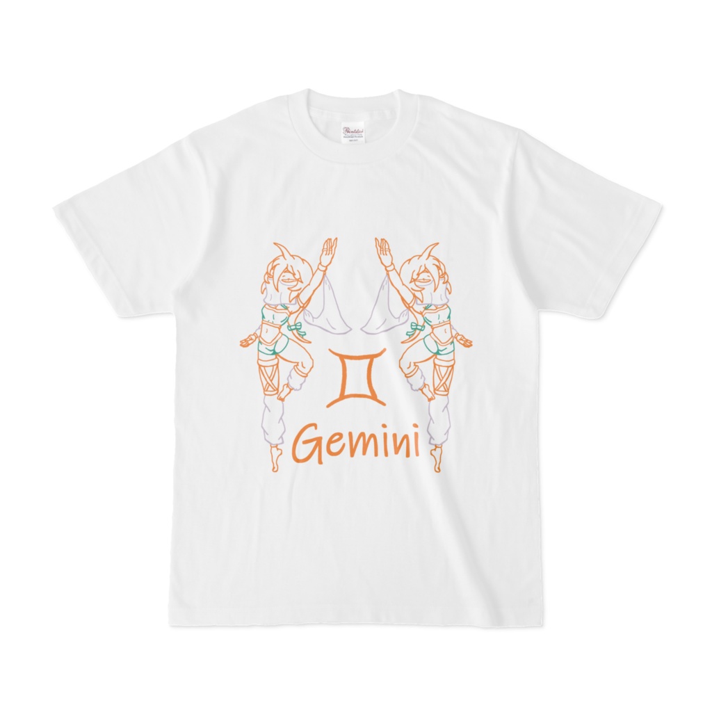 Gemini（双子座）｜ふたつのリズムの星座 Tシャツ