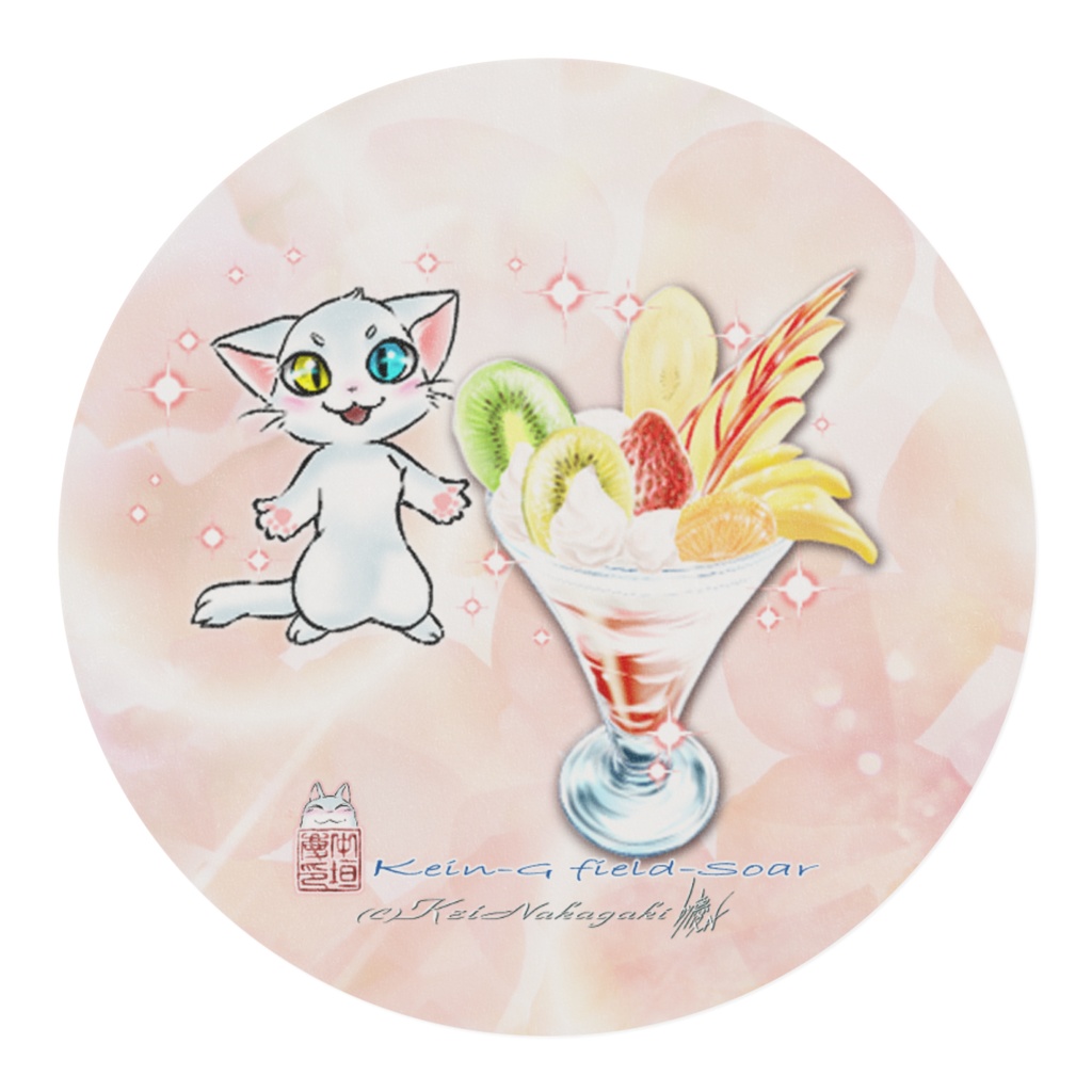 マスキングテープ25mm-スイーツと猫-メッセージ