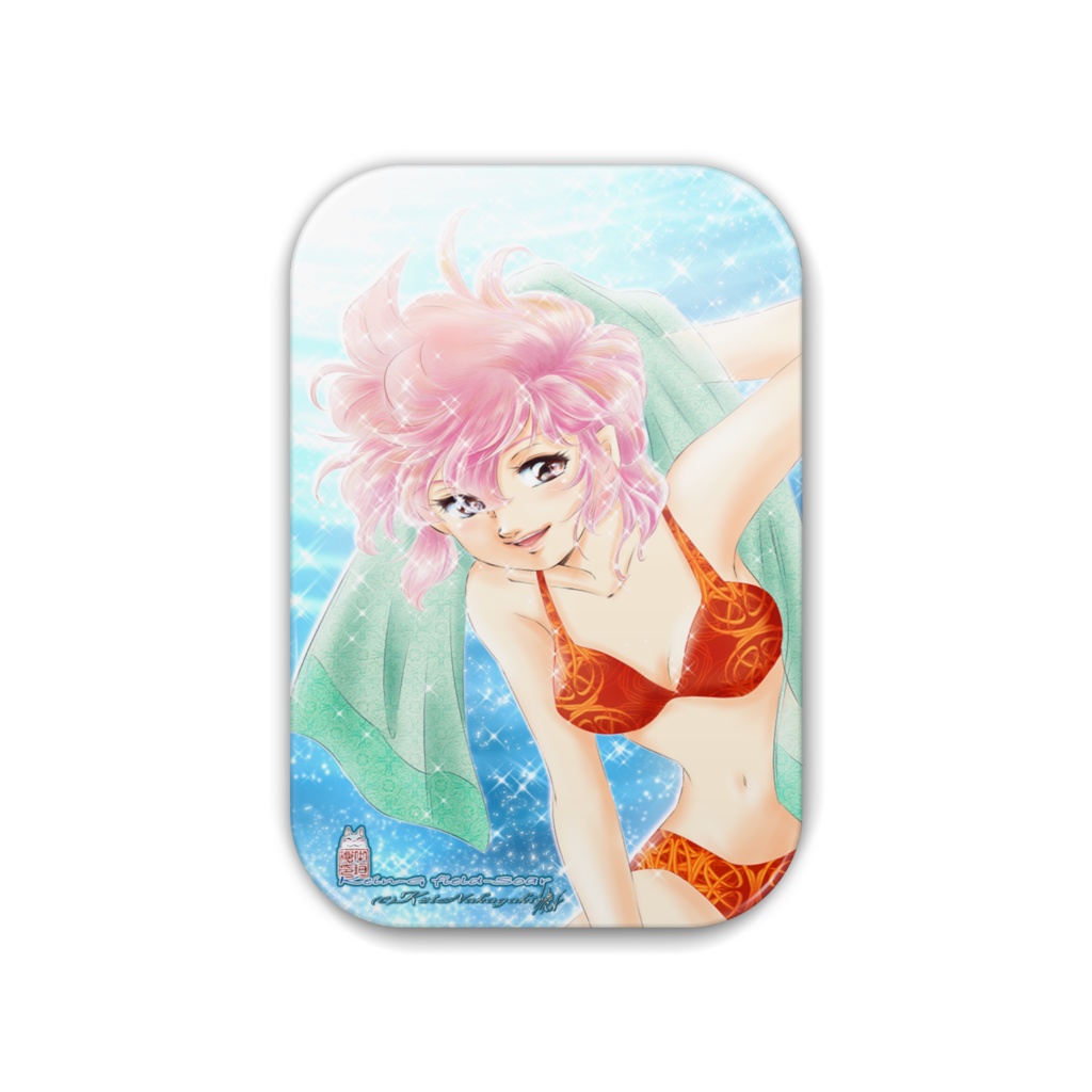 缶バッチ51 x76-ミルキィ先生-夏