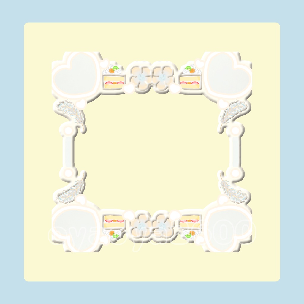 【推し活】手描きぷっくり正方形フレーム素材 (一部無料配布)