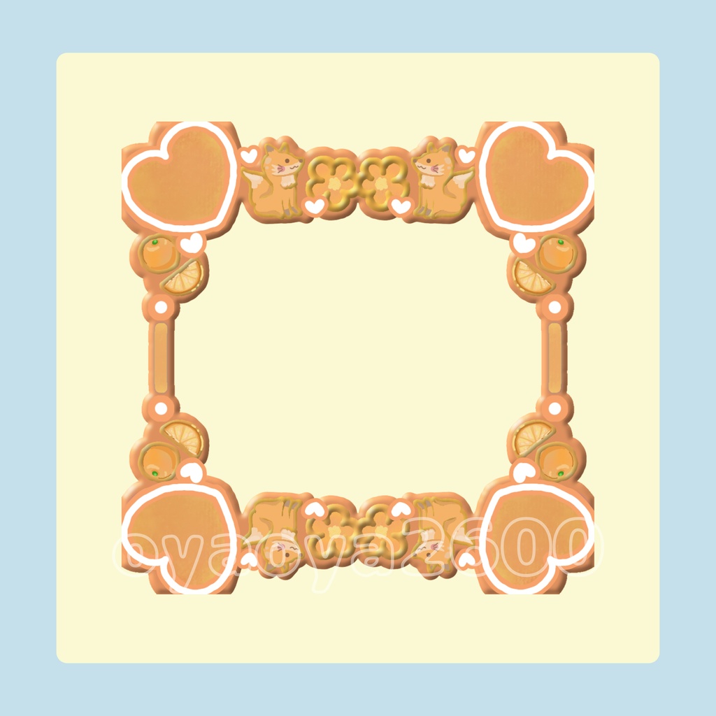 【推し活】手描きぷっくり正方形フレーム素材 (一部無料配布)