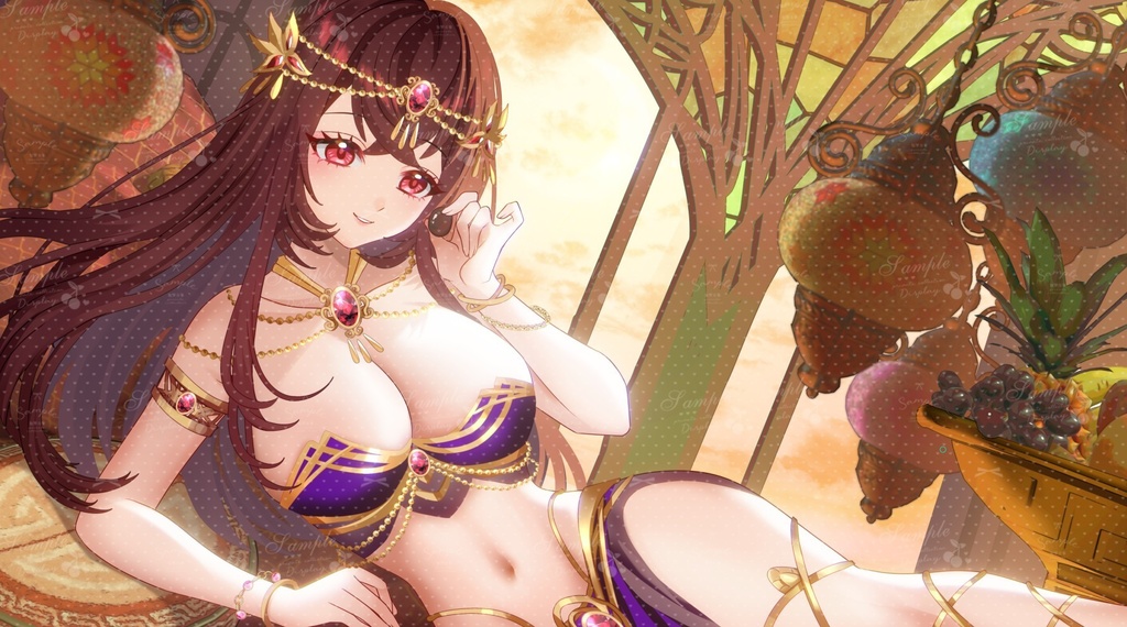 熱砂舞姫 イラストテンプレート Scorching Sand Dancer Illustration Template
