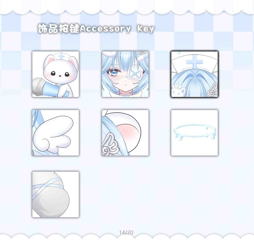 【無料/Live2D Model/live2dモデル】水色天使ナースMizuiro Angel Nurse White Weasel ~ | Unisex | Resizable Body | Multi Hairstyles | VB