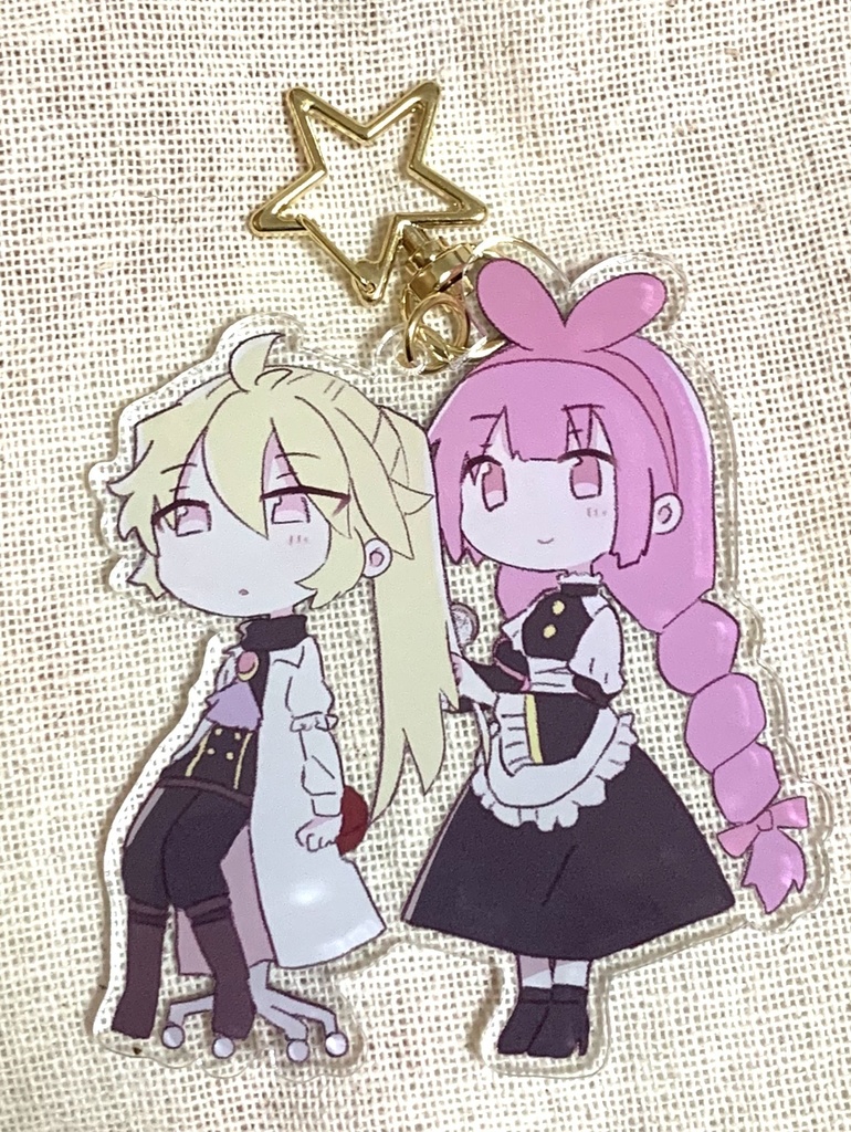 【創作】兄妹ゆったりアクリルキーホルダー