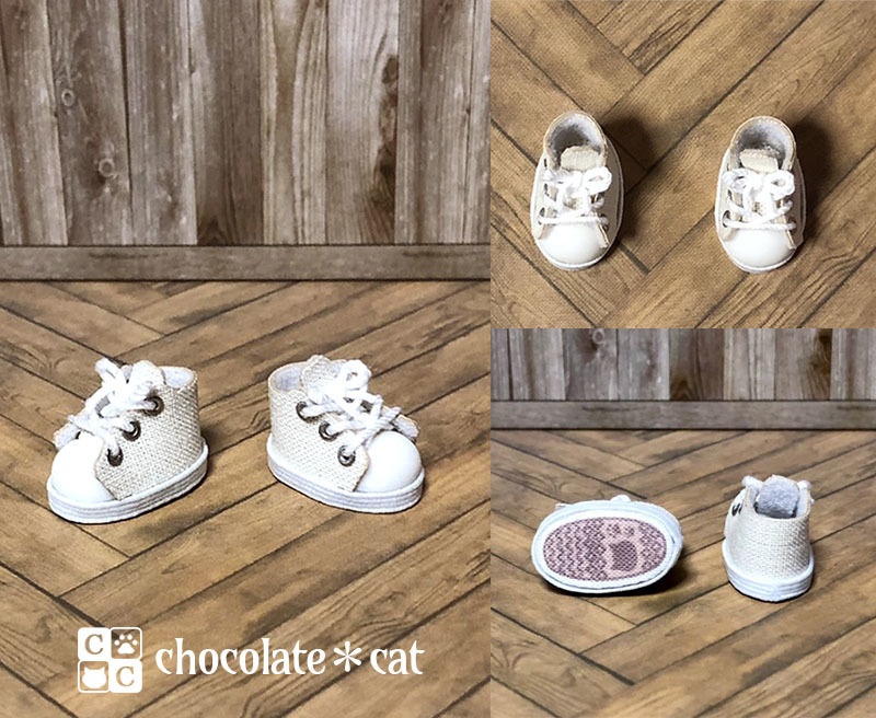 磁石入りスニーカー(ホワイト地) ねんどろいどどーるサイズ