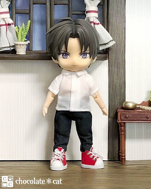 磁石入りスニーカー(ホワイト地) ねんどろいどどーるサイズ