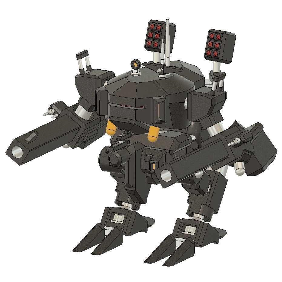 【無料】オリジナル逆関節ロボット3Dデータ