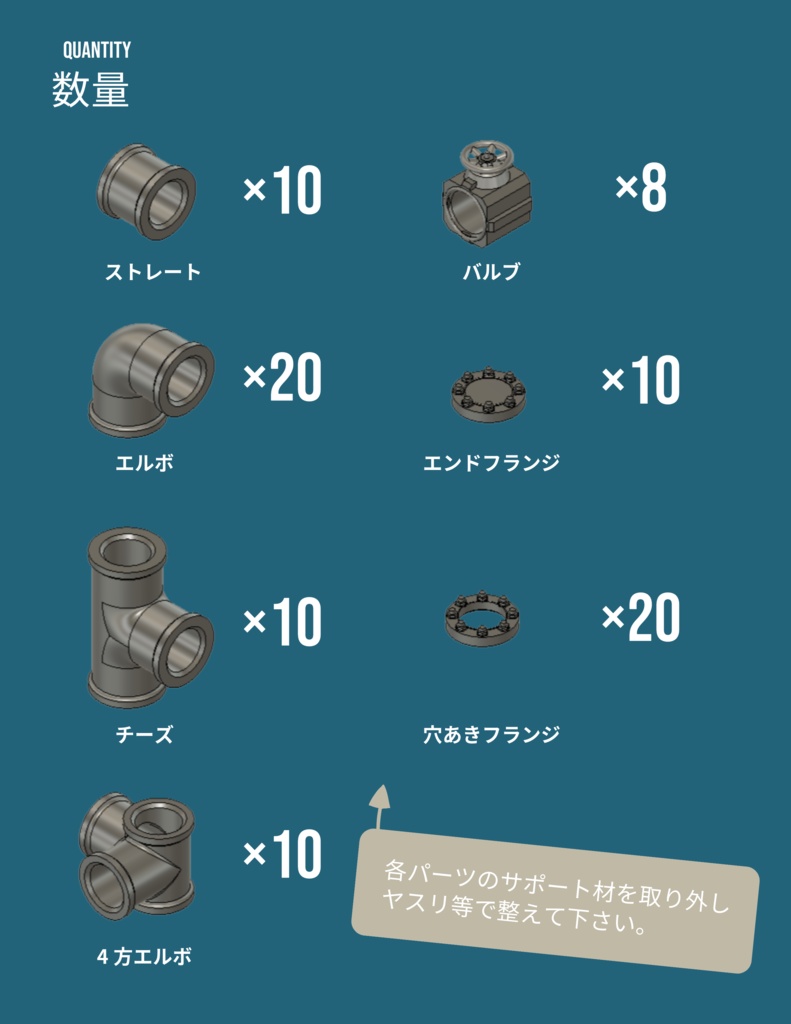 3mmランナー用配管パーツ -不要なランナーで手軽にパイピング-