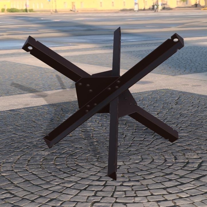 【データ販売】3Dプリント用対戦車障害物(チェコのハリネズミ)