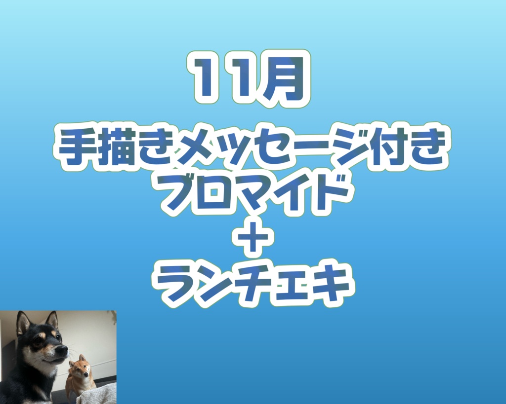 【11月】手描きメッセージ付き2Lブロマイド＋ランチェキセット