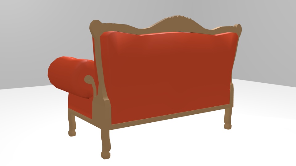 【3Dモデル】ビクトリアン調ソファ