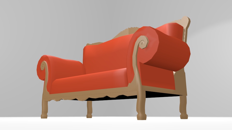 【3Dモデル】ビクトリアン調ソファ