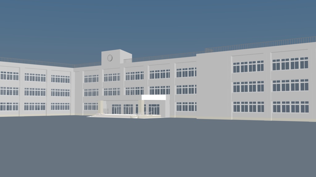 【3Dモデル】それっぽい3D校舎