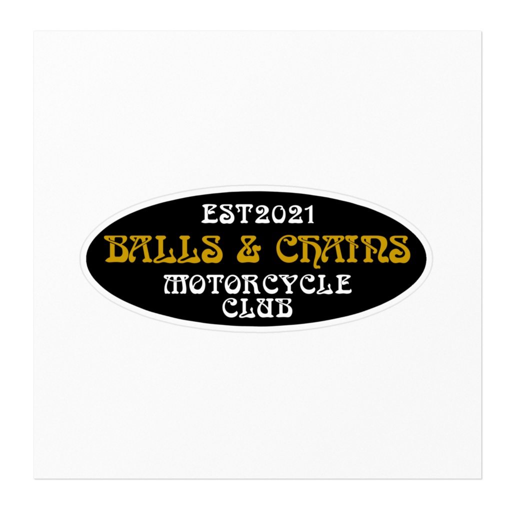 balls & chains ステッカー black 大