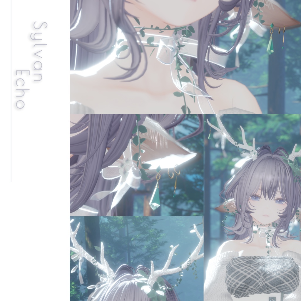 【動く】Sylvan Echo - 鹿モチーフアイテムセット【VRChat向け】