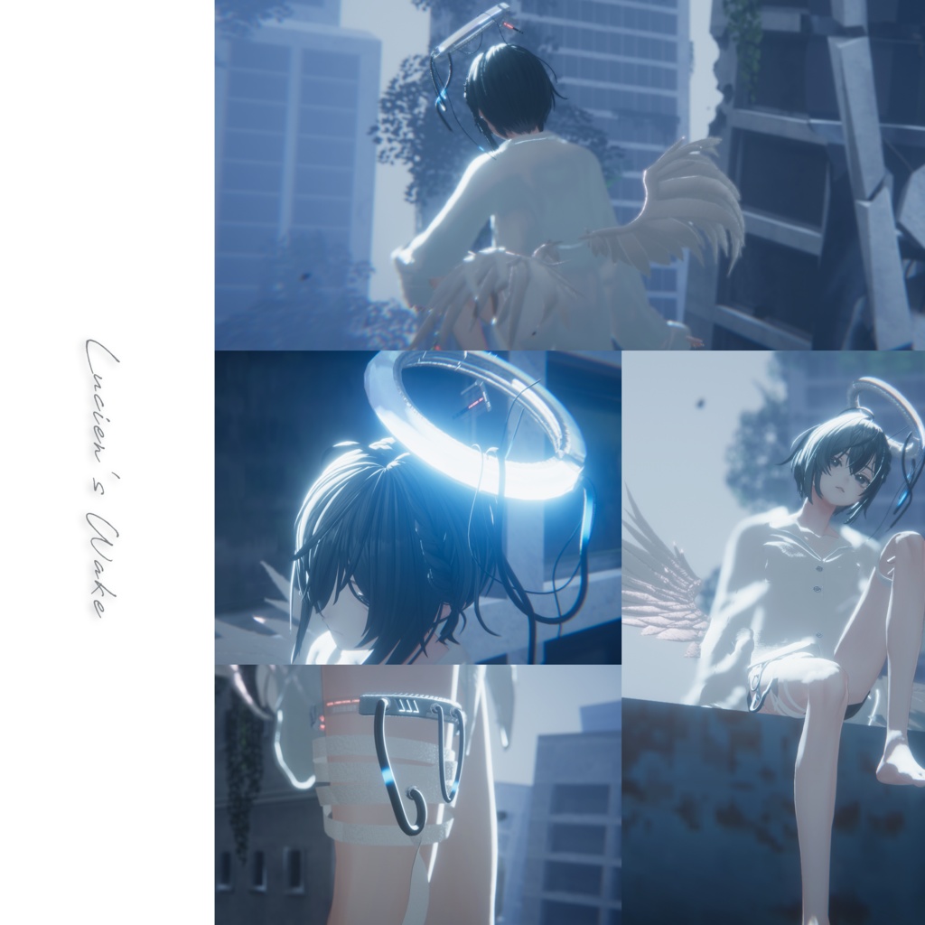 【動く】Lucien's Wake - 機械天使アイテムセット【VRChat向け】