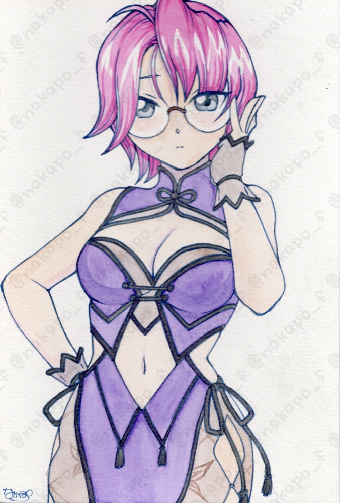 透明水彩イラスト原画・ポストカードサイズ【パチンコパチスロ二次創作】