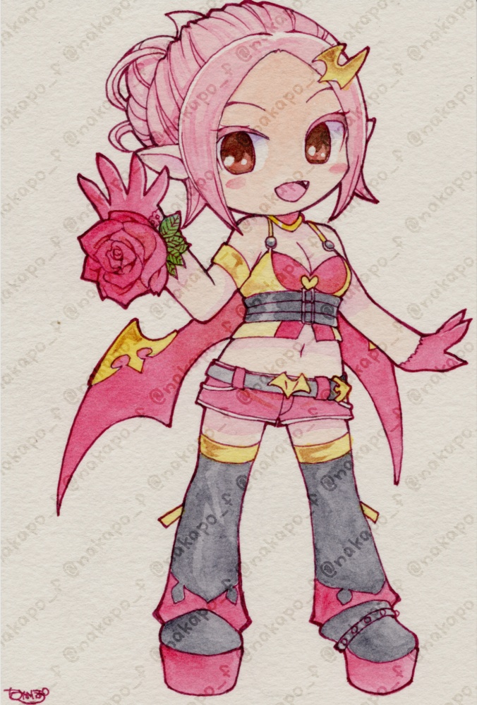 透明水彩イラスト原画・ポストカードサイズ【パチンコパチスロ二次創作】