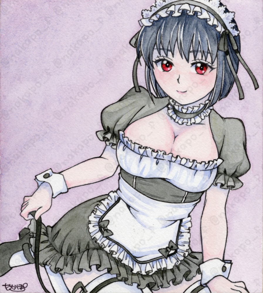 透明水彩イラスト色紙・寸松庵サイズ【パチンコパチスロ二次創作】