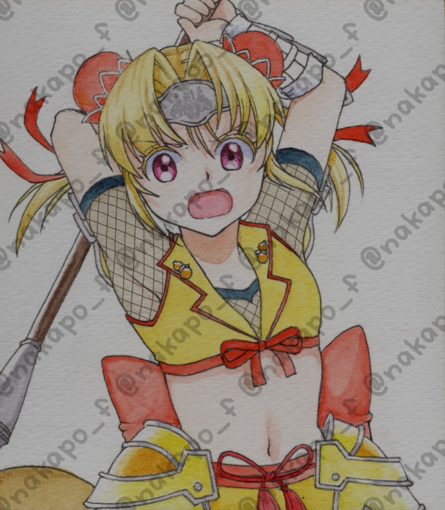 透明水彩イラスト色紙・寸松庵サイズ【パチンコパチスロ二次創作】