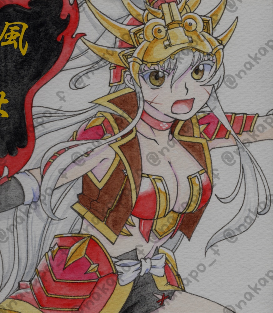 透明水彩イラスト色紙・寸松庵サイズ【パチンコパチスロ二次創作】