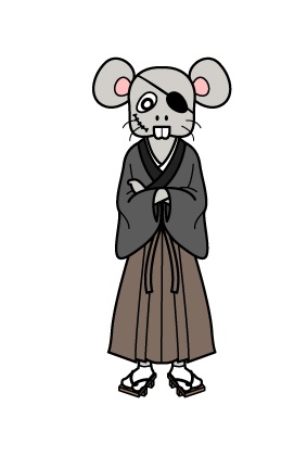 ネズミの着物キャラ