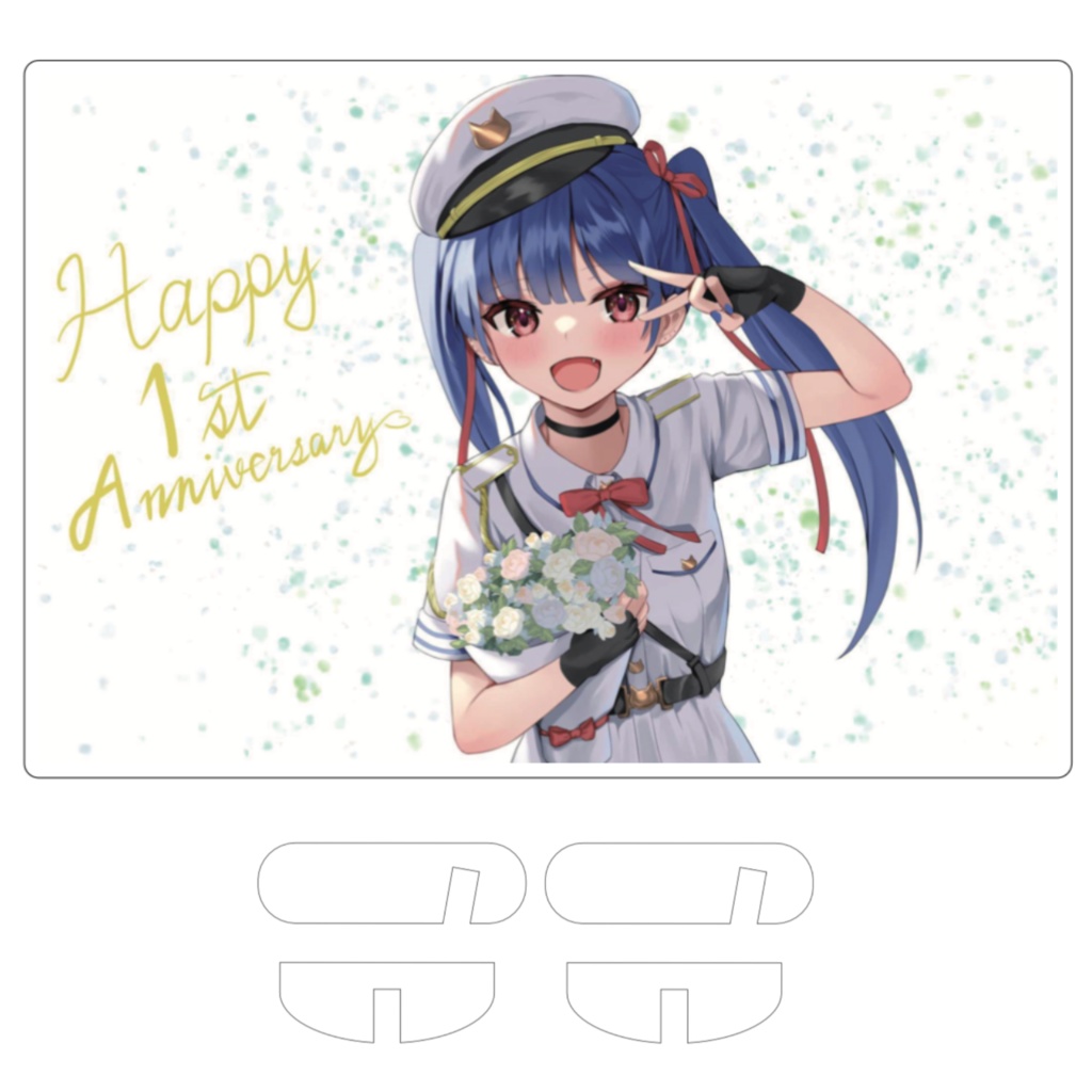 【限定】1st Anniversaryイラスト☆直筆サイン入りアクリルボード