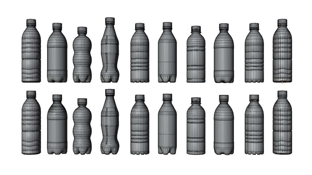 【3Dモデル】ペットボトル ジュース【Plastic bottle】