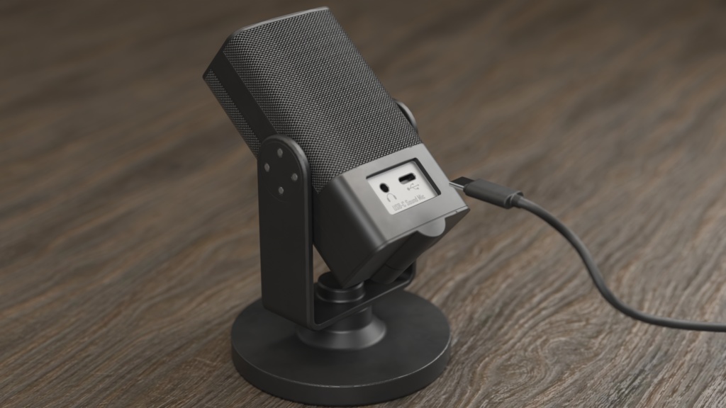 3D素材 デスクマイク 卓上マイク