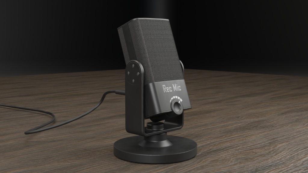 3D素材 デスクマイク 卓上マイク