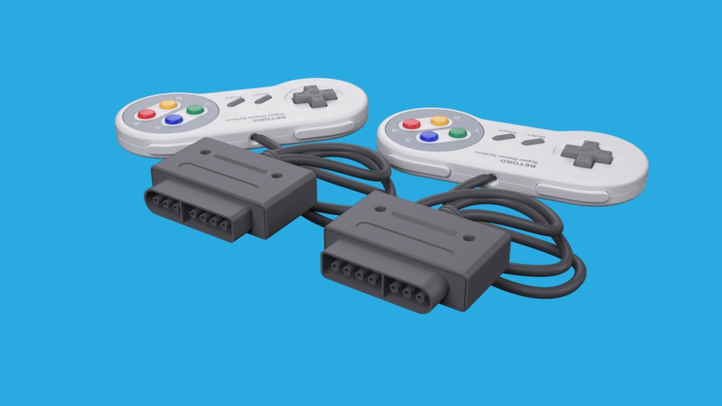 【3Dモデル】家庭用ゲーム機【gaming device/Video Game console/スーパーファミコン/SNES】