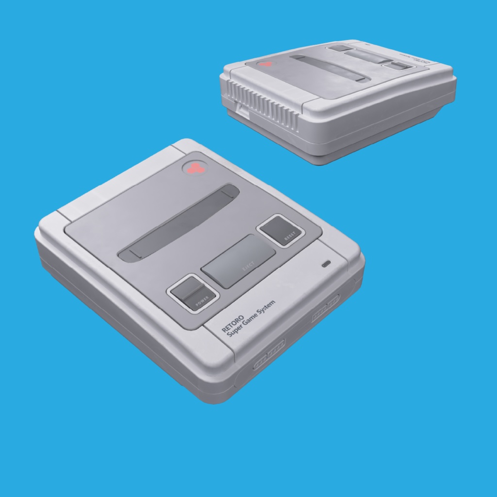 【3Dモデル】家庭用ゲーム機【gaming device/Video Game console/スーパーファミコン/SNES】