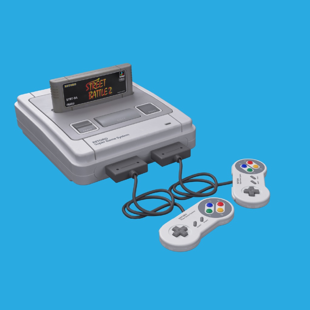 【3Dモデル】家庭用ゲーム機【gaming device/Video Game console/スーパーファミコン/SNES】