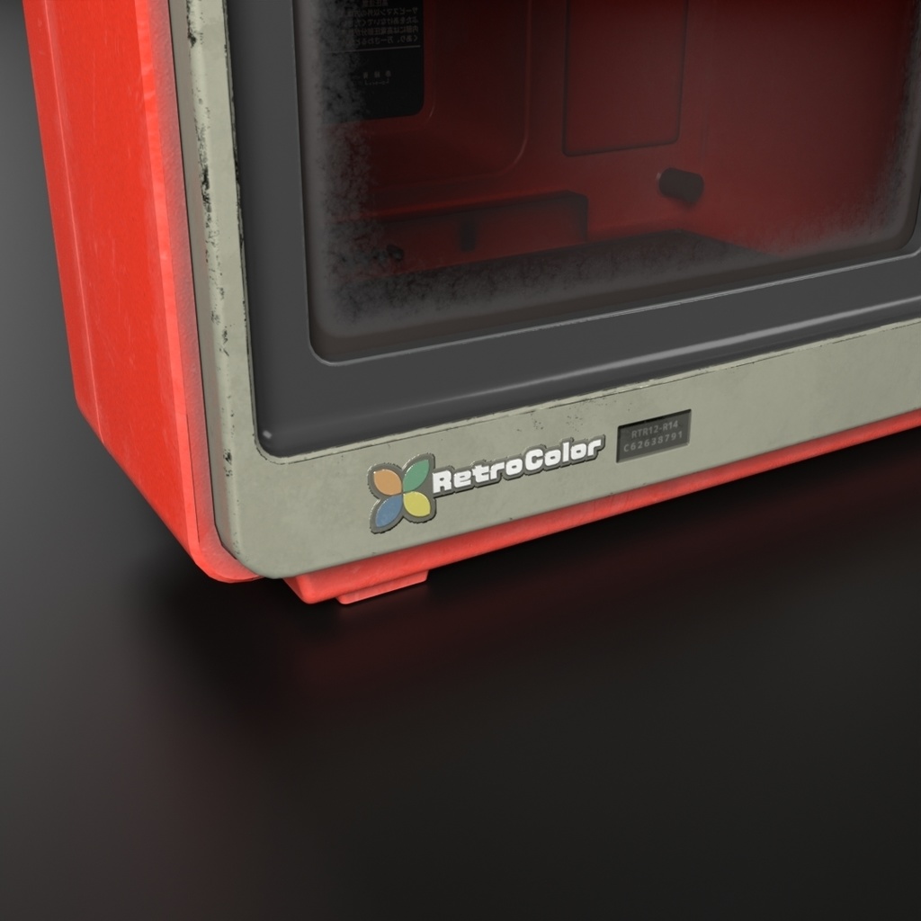 【3D小道具】レトロブラウン管テレビ(CRT)|VRChat向けプロップ|PBR
