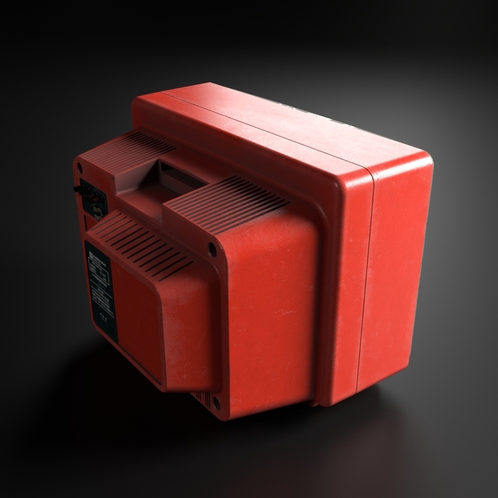 【3D小道具】レトロブラウン管テレビ(CRT)|VRChat向けプロップ|PBR