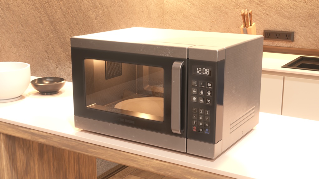 【究極フォトリアル3D】電子レンジ 3Dアセット(6セット)