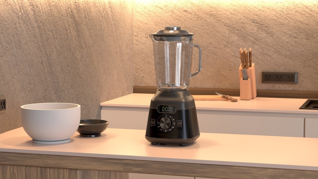 【3Dモデル】キッチン ミキサー・ブレンダー【5色展開・4079ポリゴン】