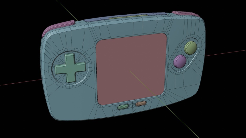 【3Dモデル】ゲーム機【10色入り/ゲームボーイ/blender/ローポリ】