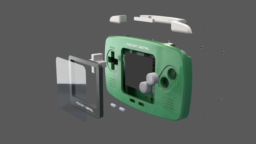 【3Dモデル】ゲーム機【10色入り/ゲームボーイ/blender/ローポリ】