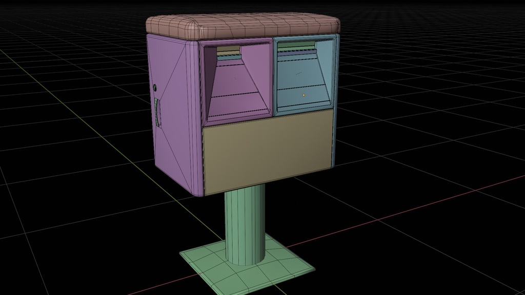 【3Dモデル】郵便ポスト【3カラー展開】