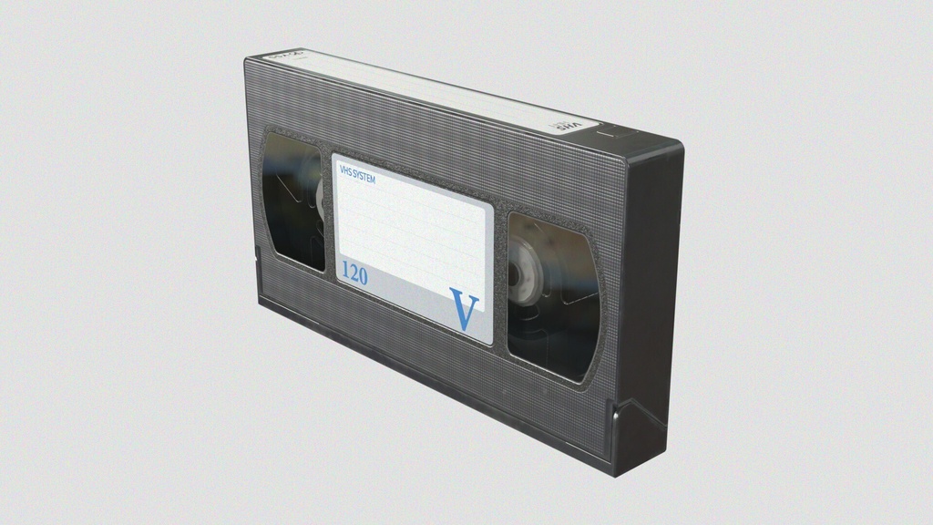 【3Dモデル】VHSテープ【ビデオテープ/レトロ家電】