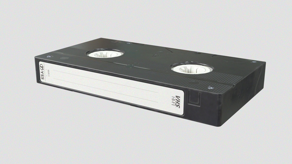 【3Dモデル】VHSテープ【ビデオテープ/レトロ家電】