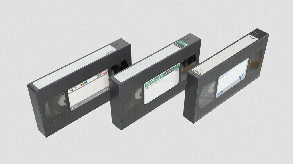 【3Dモデル】VHSテープ【ビデオテープ/レトロ家電】