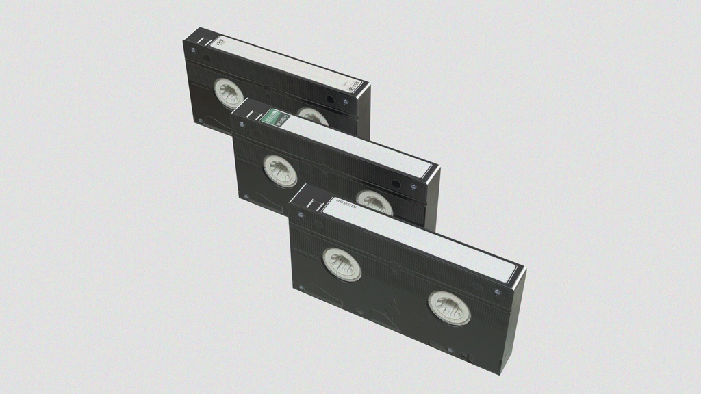 【3Dモデル】VHSテープ【ビデオテープ/レトロ家電】