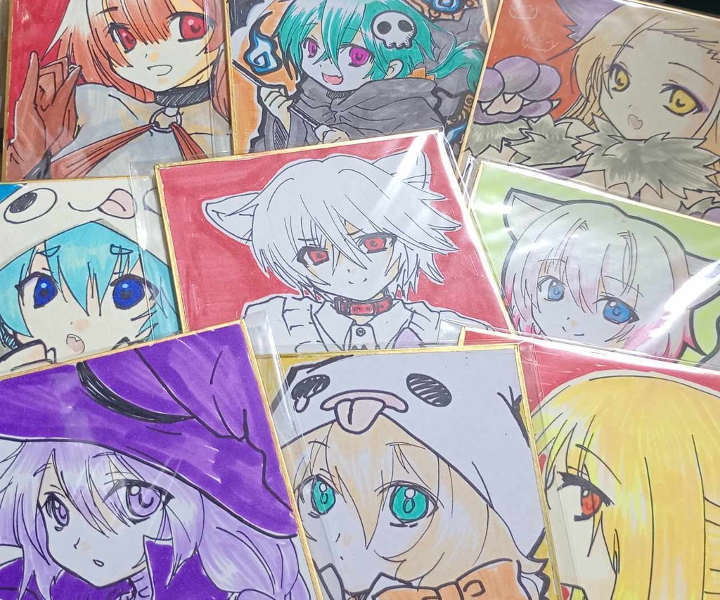 一次創作 手描き色紙【ランダム販売】ハロウィン2026