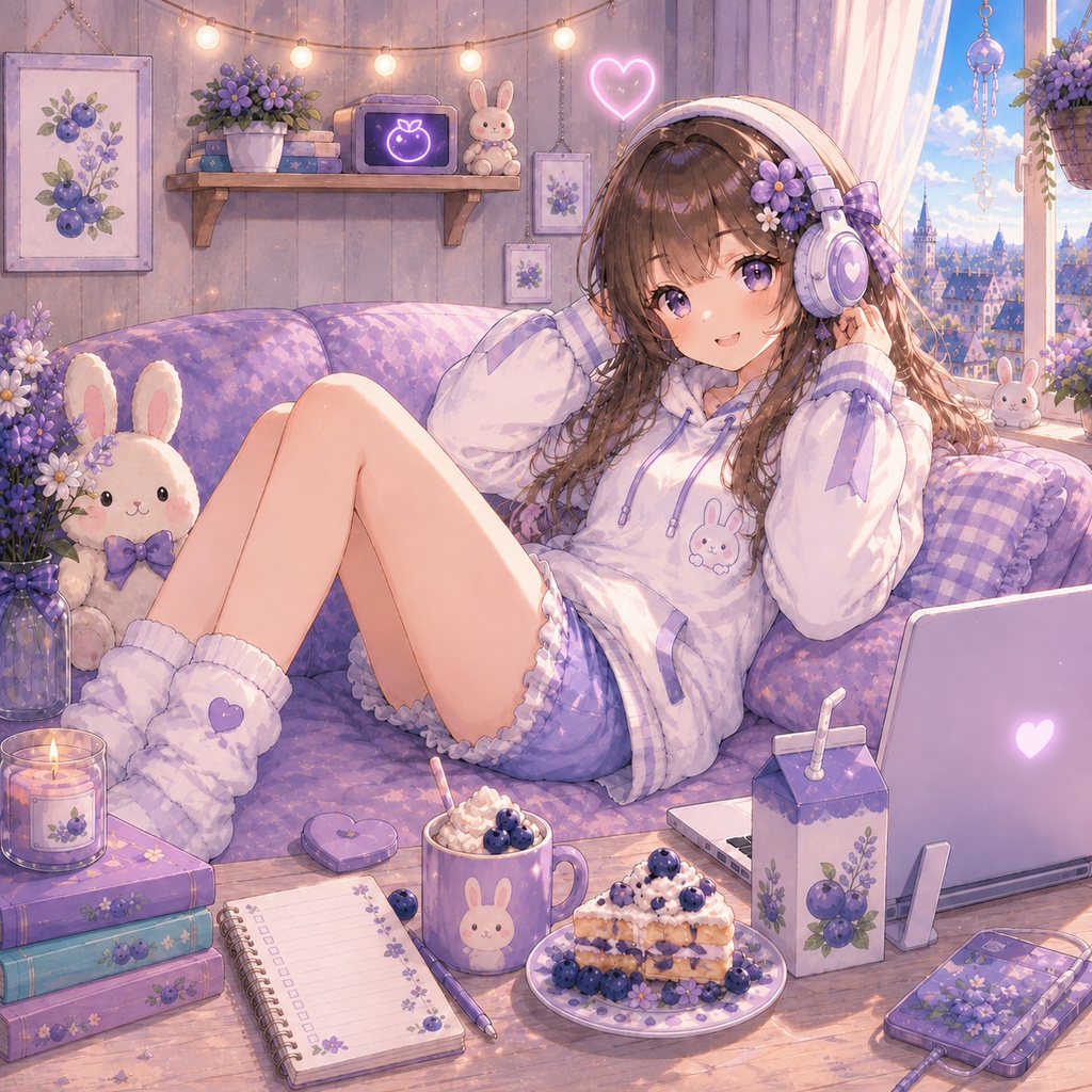 【無料フリーBGM】Blueberry Study Time｜Mochi Lofi