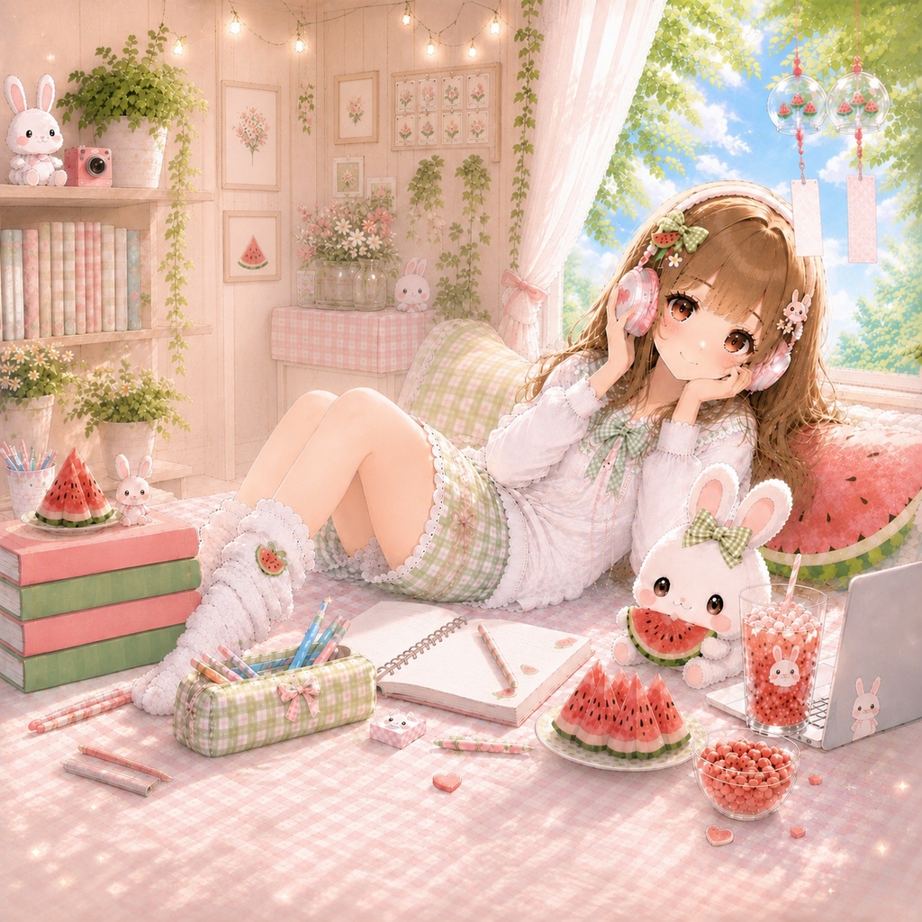 【無料フリーBGM】スイカ Study Time｜Mochi Lofi