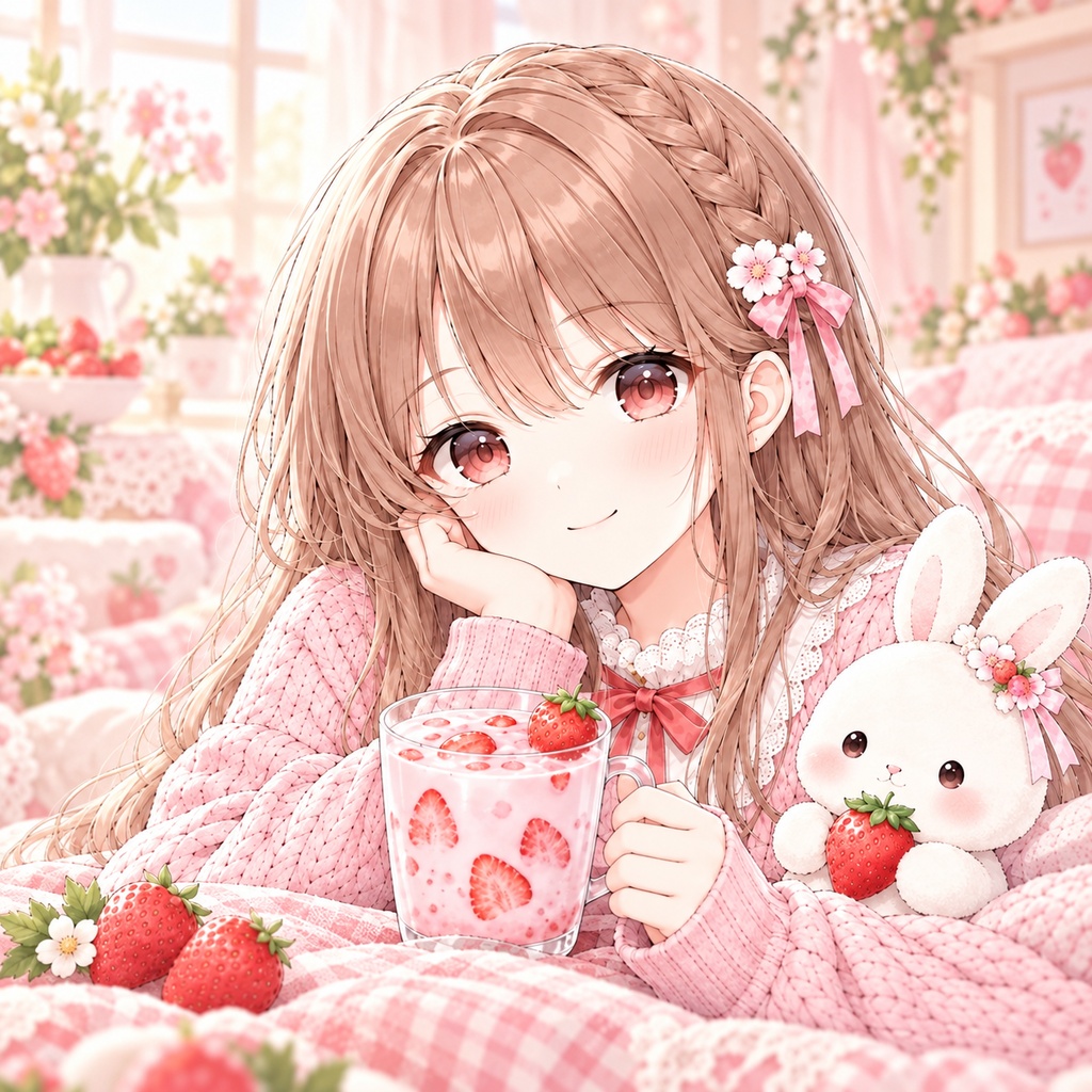 【無料フリーBGM】いちごミルクと、あと少し。 / Strawberry Milk｜Mochi Lofi