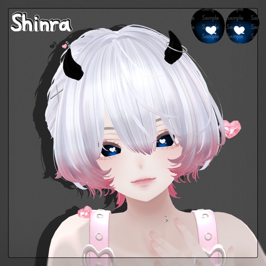 【6 Avatars】Love♡Monster Eye texture+acc🖤