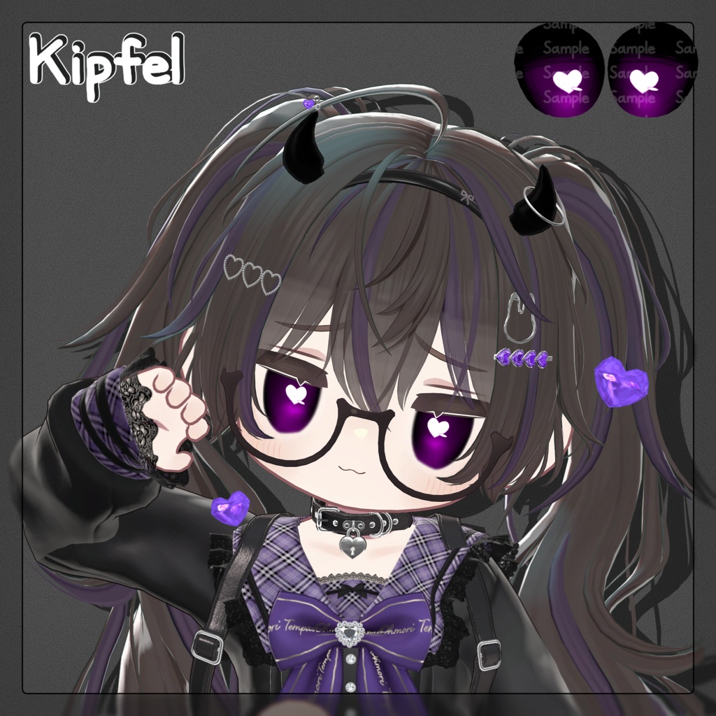 【6 Avatars】Love♡Monster Eye texture+acc🖤